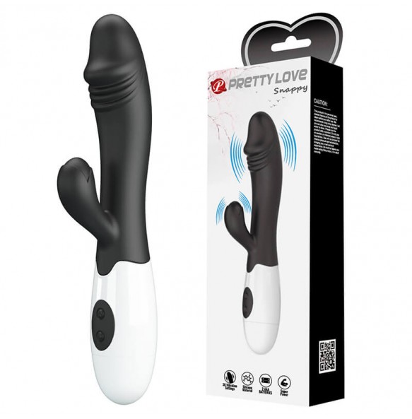 PRETTY LOVE - Snappy Wand Vibrator (Battery - Black)